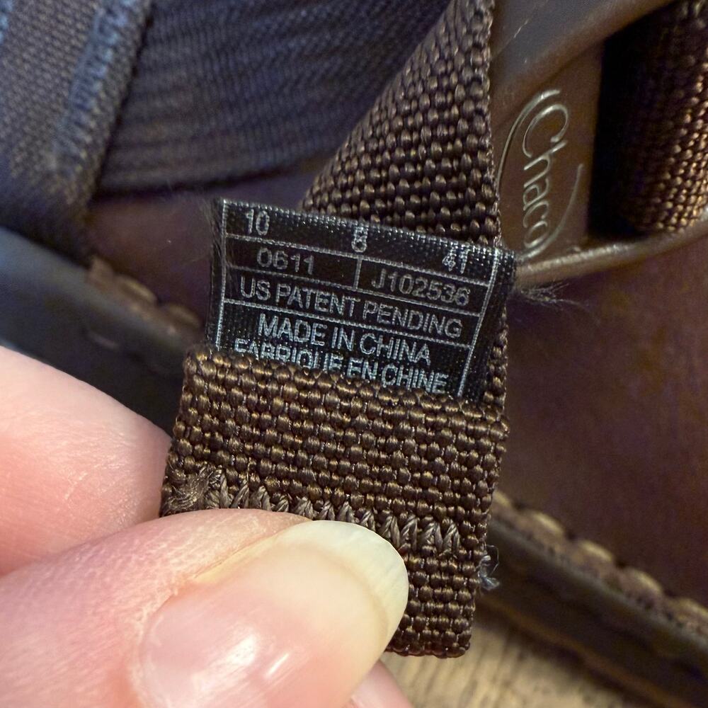 Chaco ToeCoop Hiking Shoes Leather Slip-On Chocolate Brown/Craft Women’s Size 10 - Picture 12 of 13